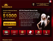 Tablet Screenshot of casinowinpalace.us